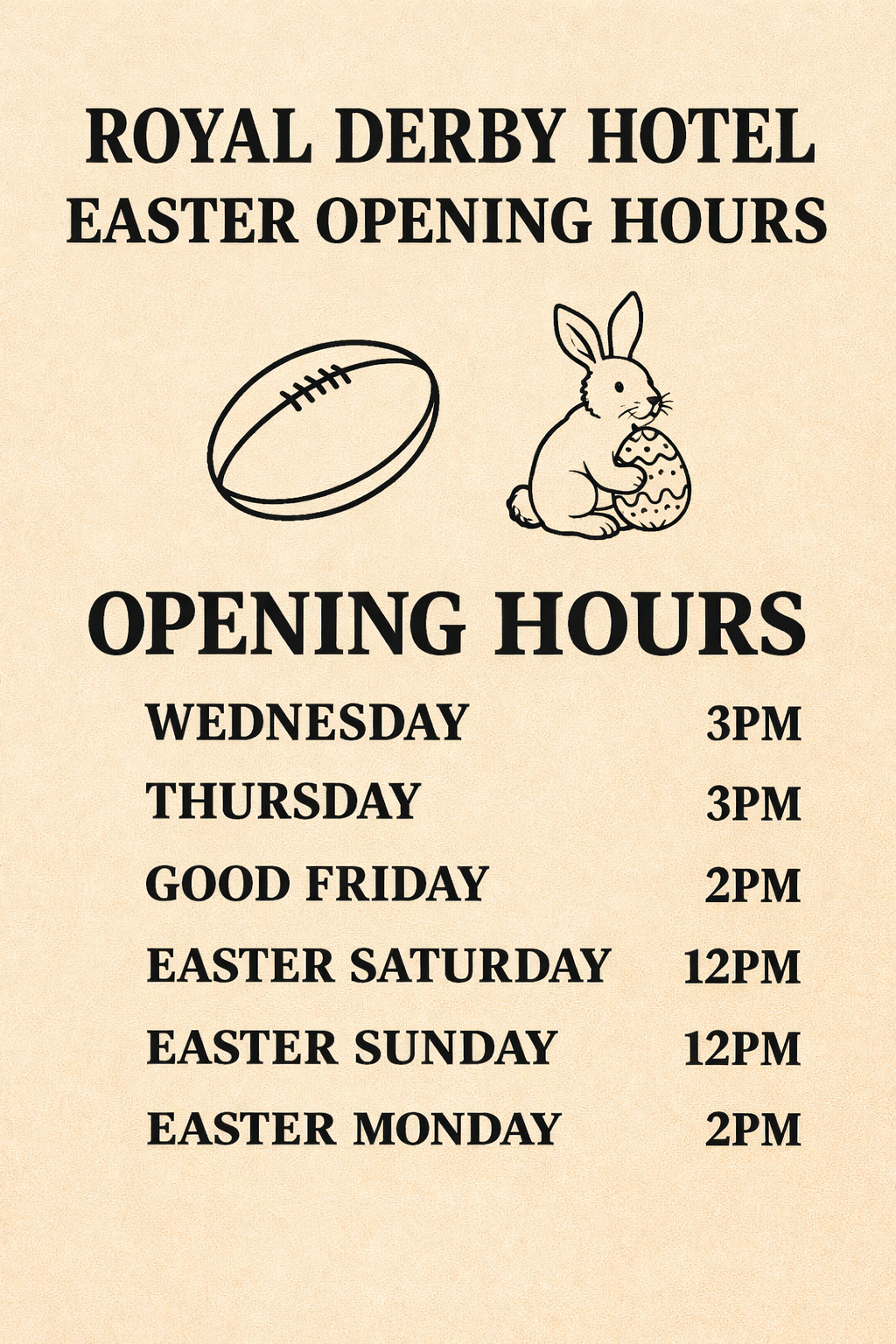 Easter Opening Hours